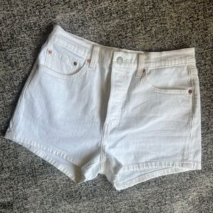 Levi’s 501 White denim shorts